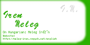 iren meleg business card